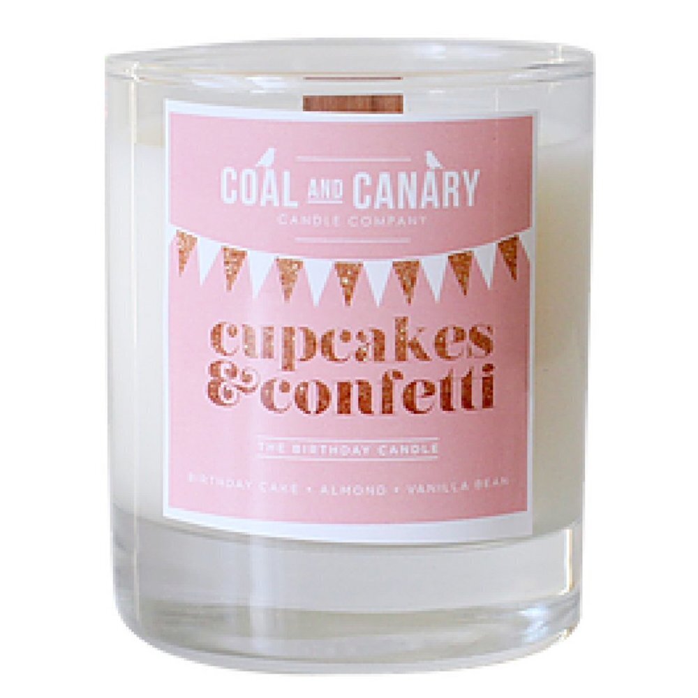 Soy Candle with Wooden Wick - Cupcakes and Confett